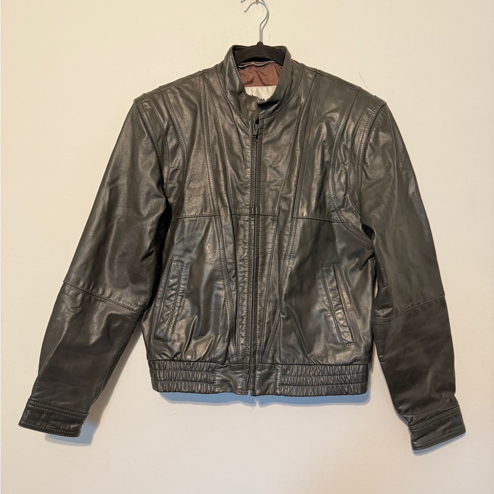 Wilson’s Charcoal Grey Leather Jacket